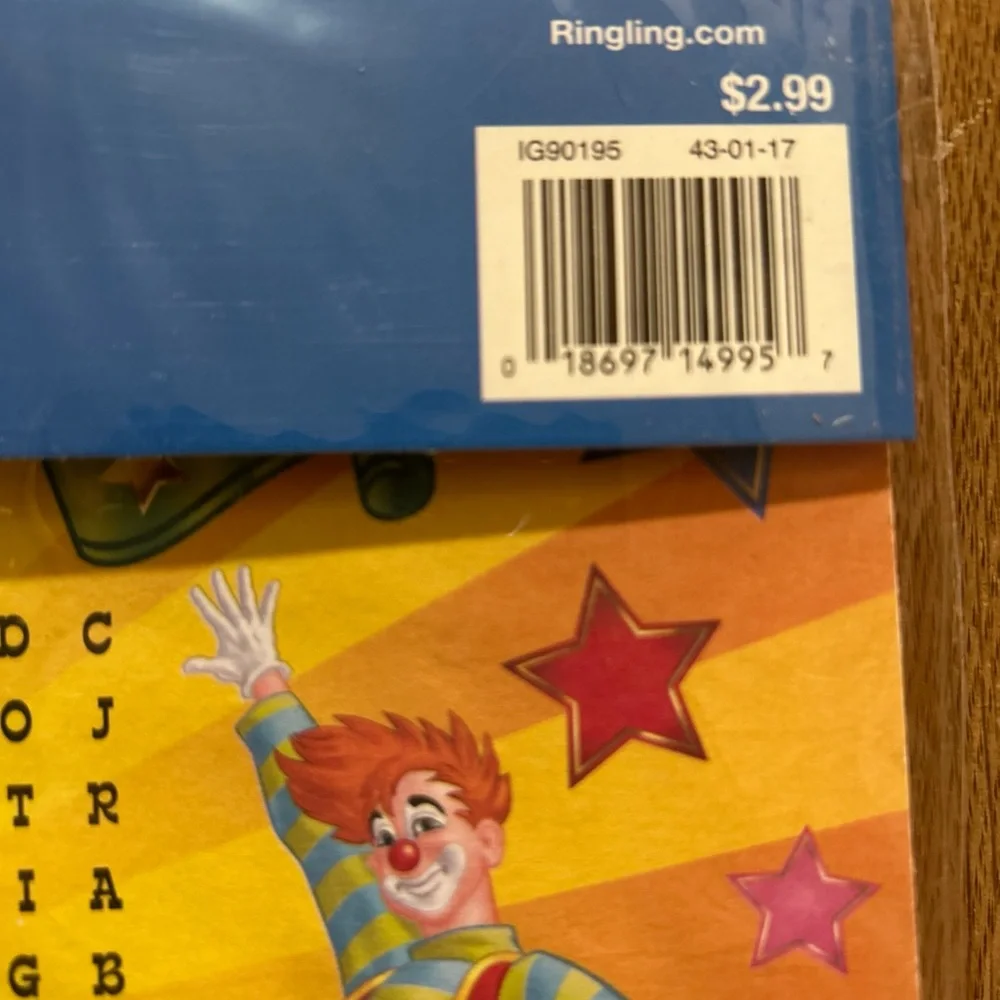 Ringling Bros Circus Party Activity Placemats zebra clown collect 12 pcs NEW